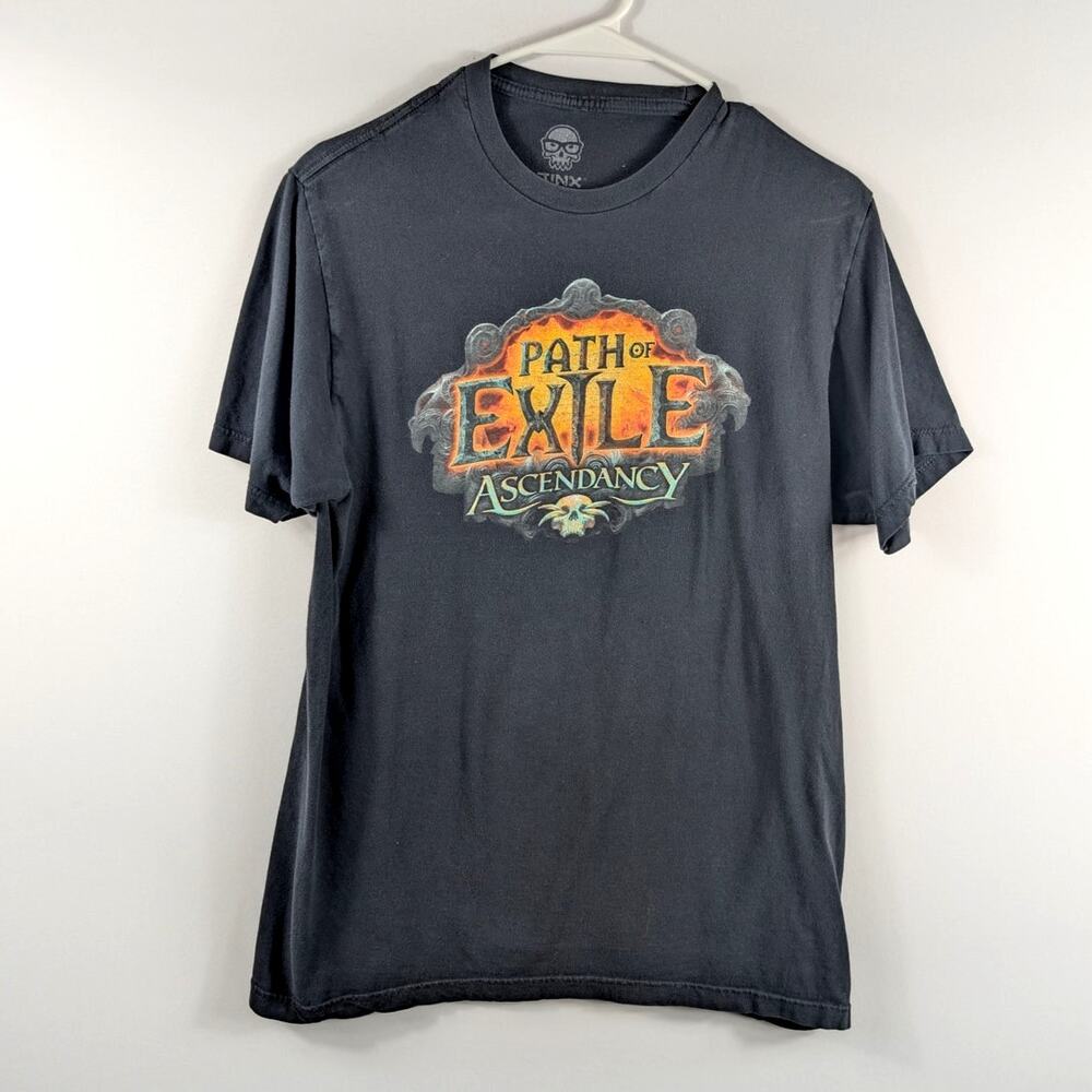 J!NX Path of Exile Ascendancy Mens Medium Graphic Tee Faded Black Gaming Shirt